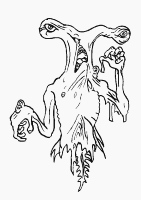 A coloring page of monster